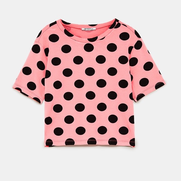 Zara Printed Cropped T-Shirt - Picture 3 of 5